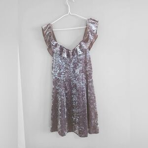 NWOT AEO Mauve Velvet Mini Dress 💜 🌴